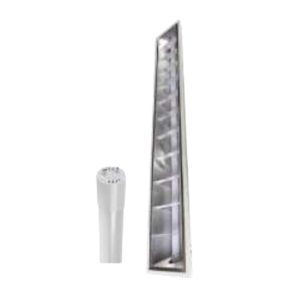 1 X 40W LOUVER GRILL FIXTURE 1,200X150 MM RECESSED W/ 1PCS 18W LED TUBE GLASS SET