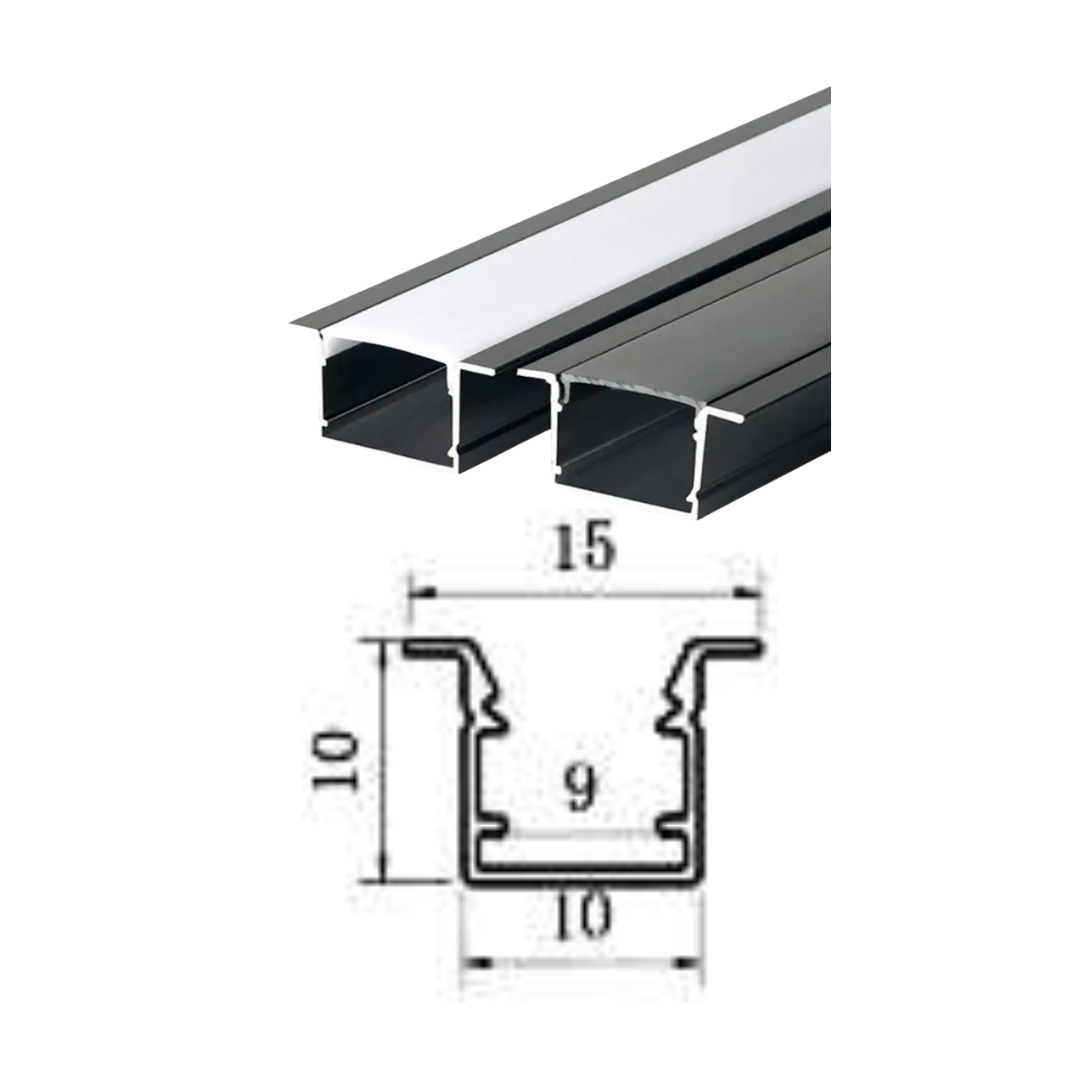 15 X 10 X 1000 MM LINEAR PROFILE RECESSED (FIXTURE ONLY)