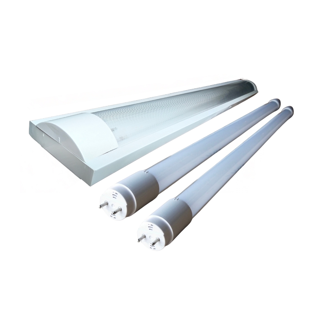2 X 40W LINEAR DIFFUSED FIXTURE W/ 2PCS 18W T8 GLASS SET