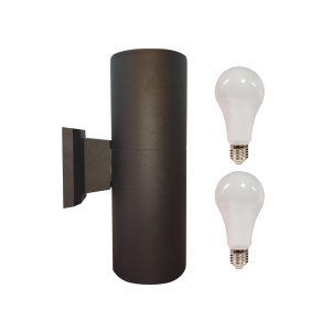 DECORATIVE CYLINDER WALL LAMP (UP &DOWN) w/ 2X 12W BULBSET