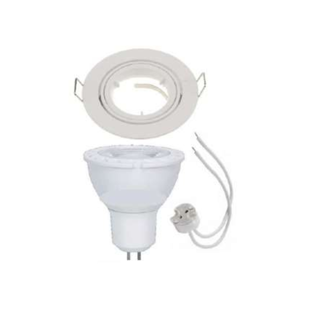 SPOT DIRECTIONAL DOWNLIGHT FIXTURE W/ MR16 LED BULB 7W SET