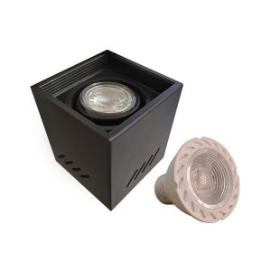 TABOO DECORATIVE DIRECTIONAL SURFACE MOUNT SPOT LIGHT w/ 7W MR16 BULB SET